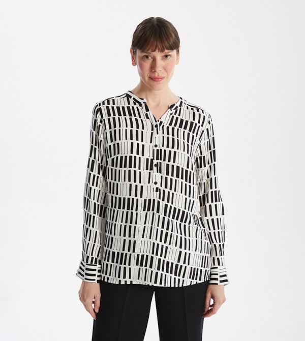 Patterned Long Sleeves Top