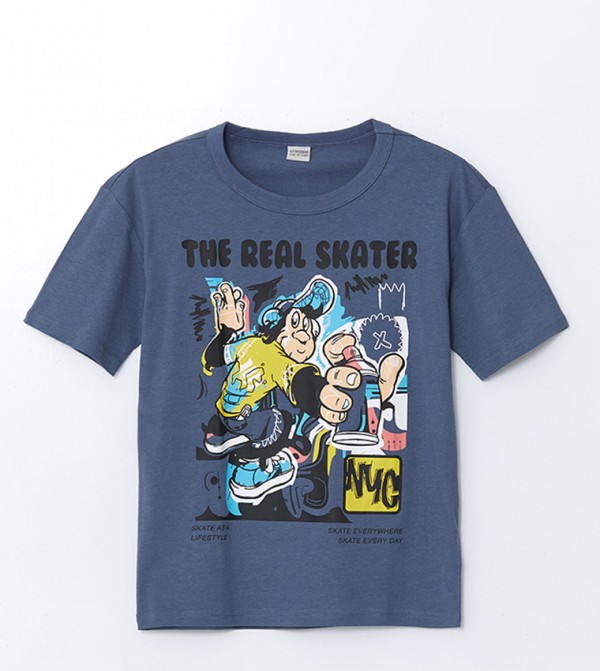 Printed Short Sleeves Casual T-Shirt