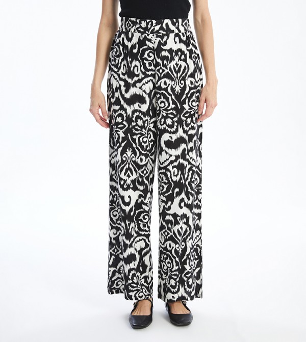 Printed High Waist Trousers