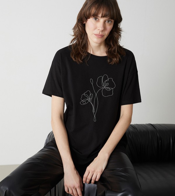 Printed Crew Neck T-Shirt