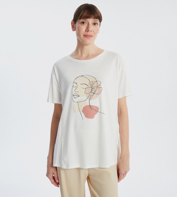 Printed Crew Neck T-Shirt
