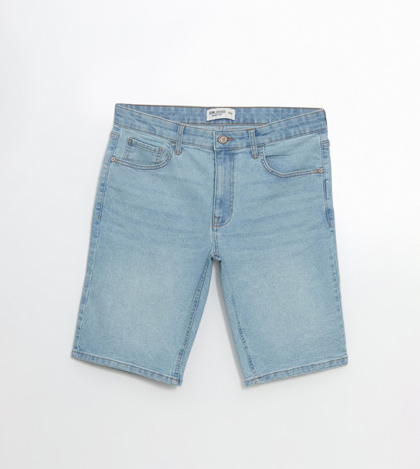 Faded Super Skinny Fit Denim Shorts