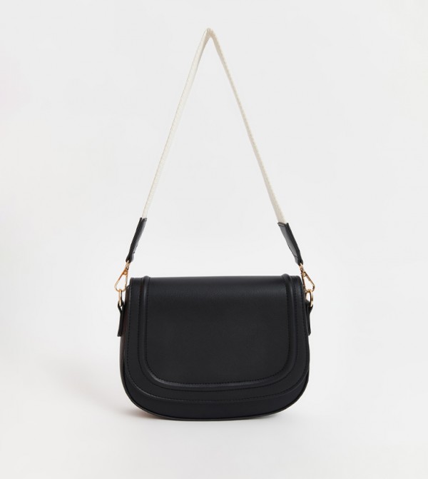 Solid Flap Shoulder Bag