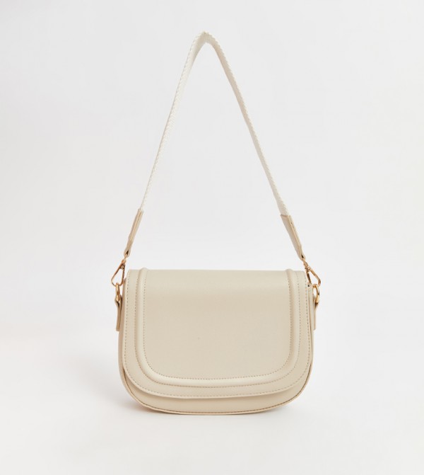 Solid Flap Shoulder Bag