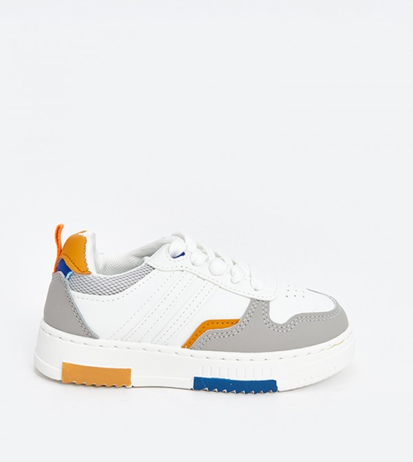 Color Block Lace-Up Sneakers