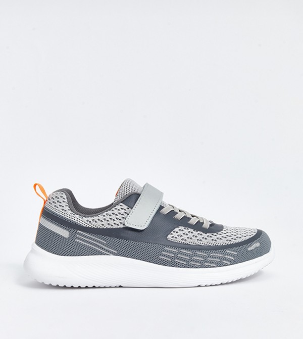 Round Toe Velcro Closure Mesh Sneakers