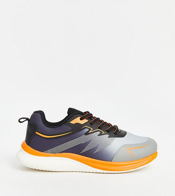 Printed Lace-Up Running Shoes