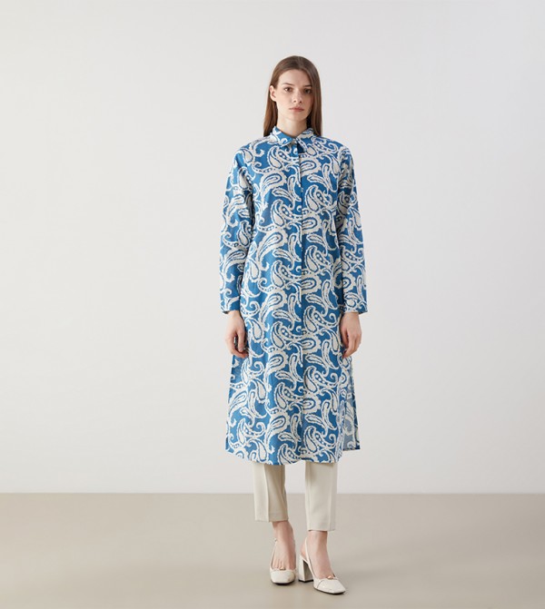 Patterned Long Sleeves Tunic