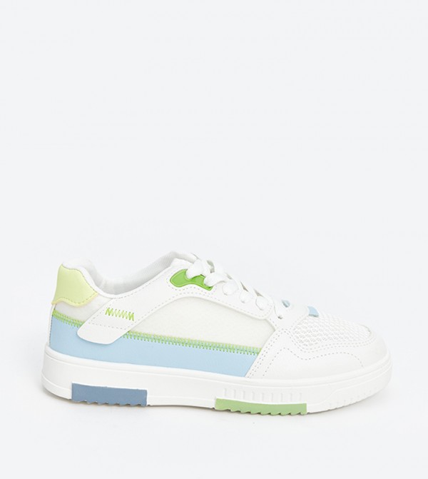 Color Block Lace-Up Sneakers