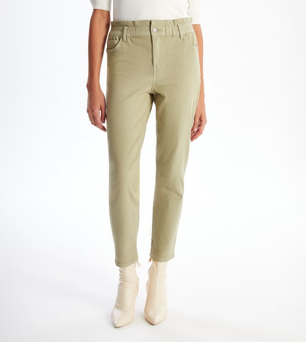Washed High Waist Mom Fit Jeans