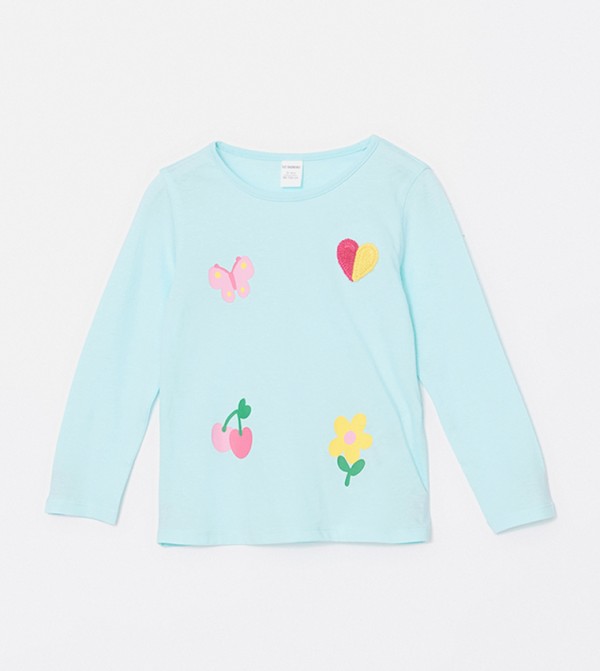 Embroidered Crew Neck T-Shirt