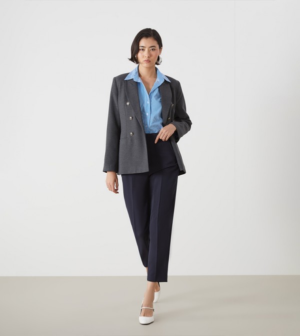 Seam Detail Slim Fit Trousers