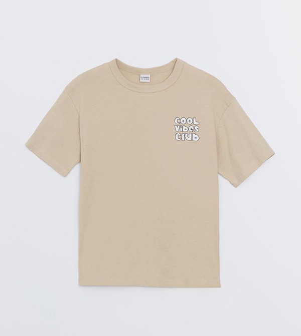 Boys Printed Crew Neck T-Shirt