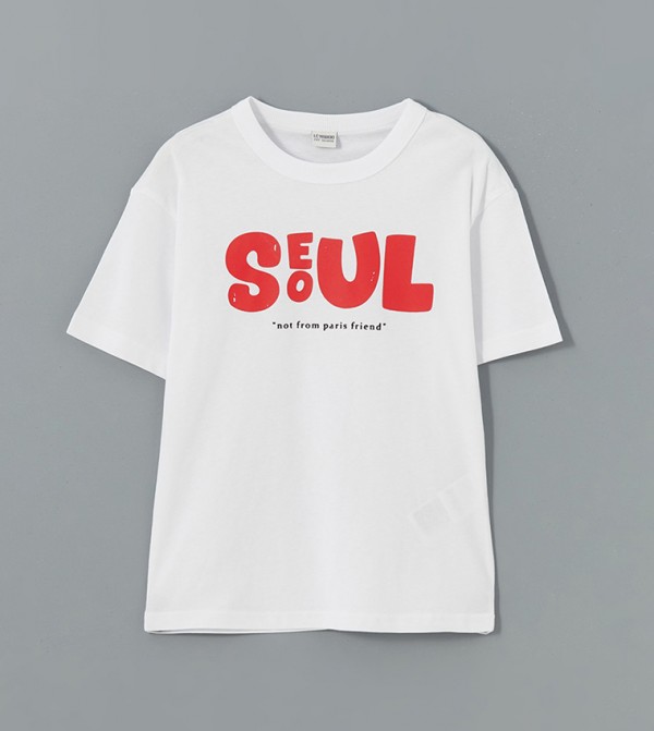 Seoul Printed Crew Neck T-Shirt