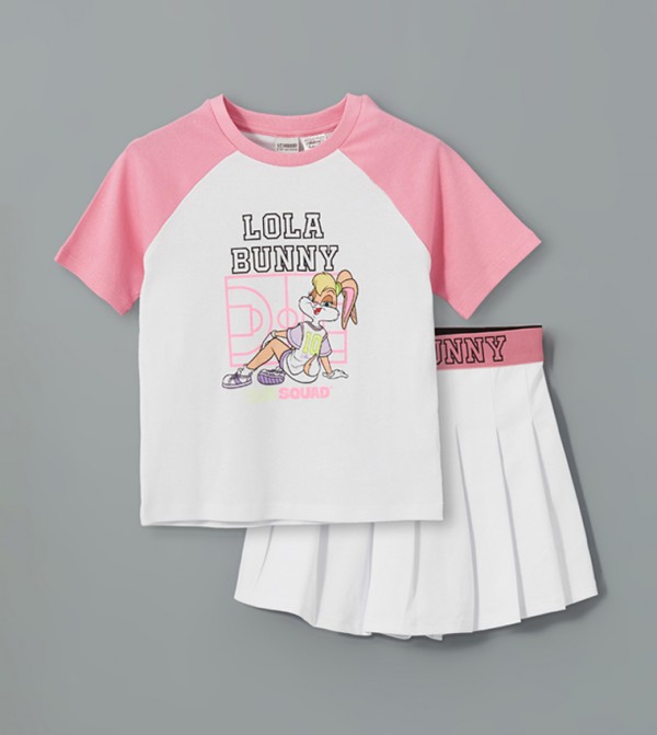 Lola Bunny Printed Short Sleeves Clothing Set
