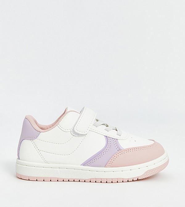Color Block Velcro Closure Sneakers