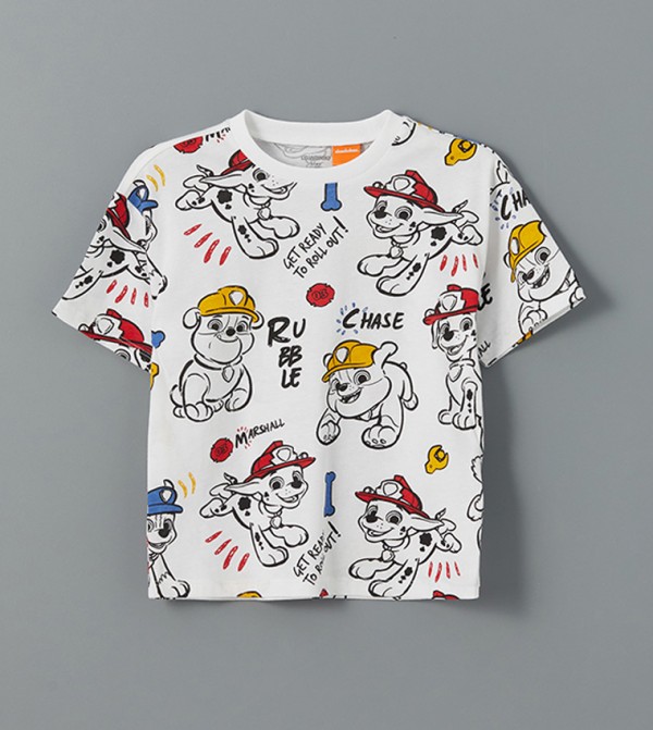 Paw Patrol Printed Crew Neck T-Shirt