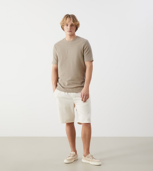 Printed Crew Neck Short Sleeves T-Shirt