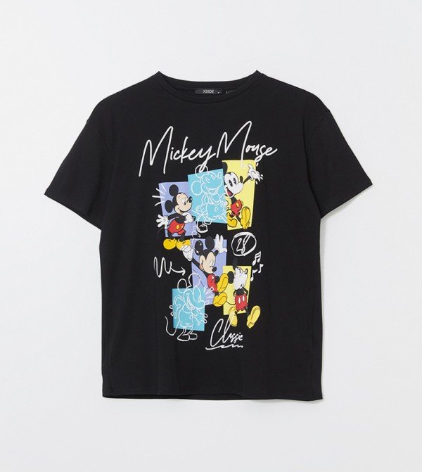 Mickey Mouse Printed Crew Neck T-Shirt