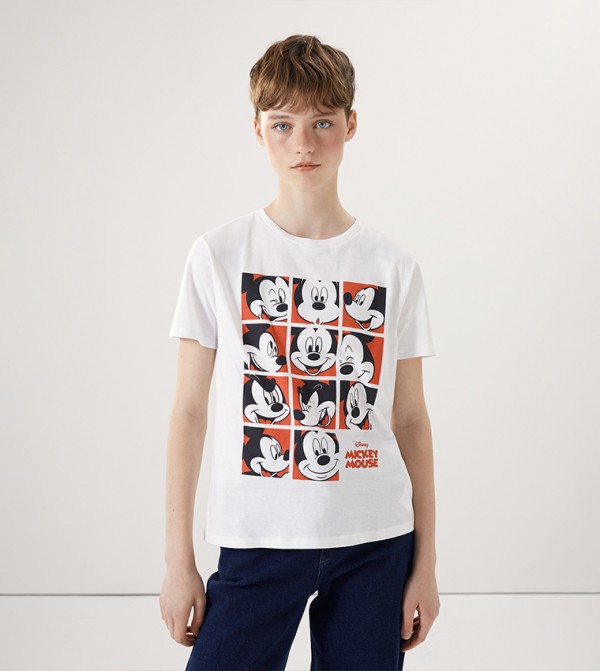 Mickey Mouse Printed Short Sleeves T-Shirt