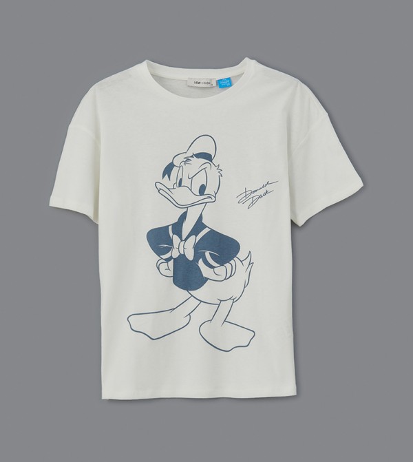 Donald Duck Printed Crew Neck T-Shirt