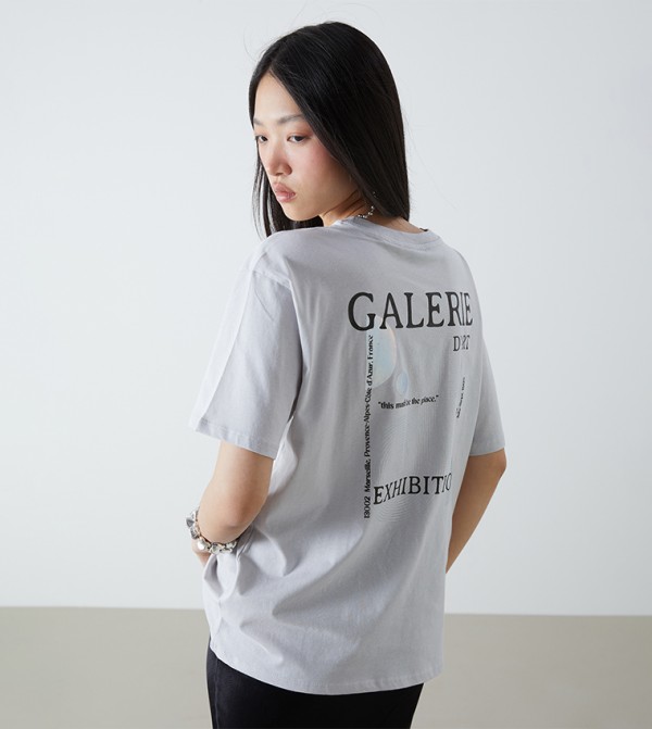 Printed Crew Neck Oversized T-Shirt