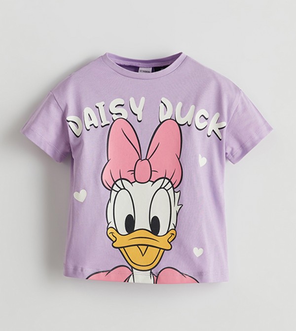 Daisy Duck Printed Crew Neck T-Shirt