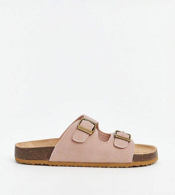 Buckled Open Toe Comfort Sandals