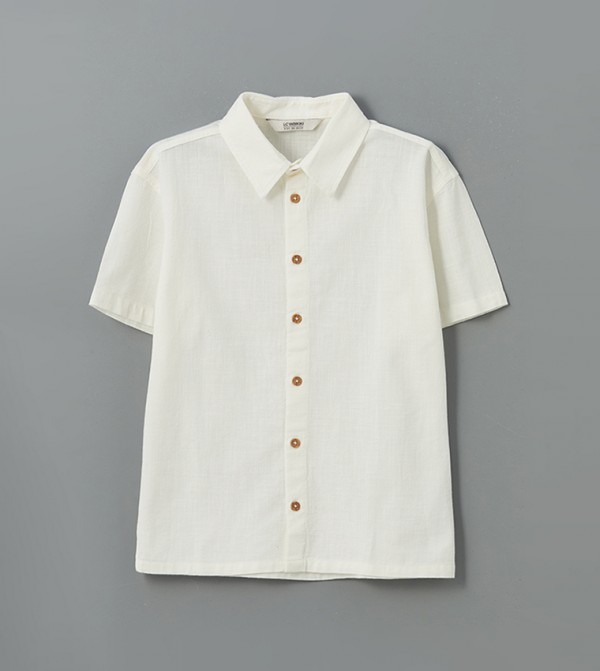 Textured Short Sleeves Shirt