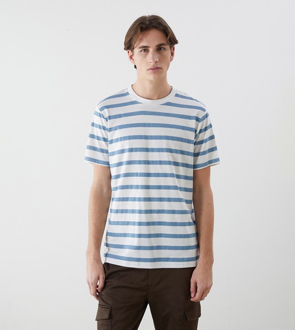 Striped Short Sleeves Casual T-Shirt