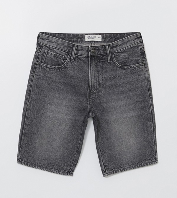 Faded Denim Shorts