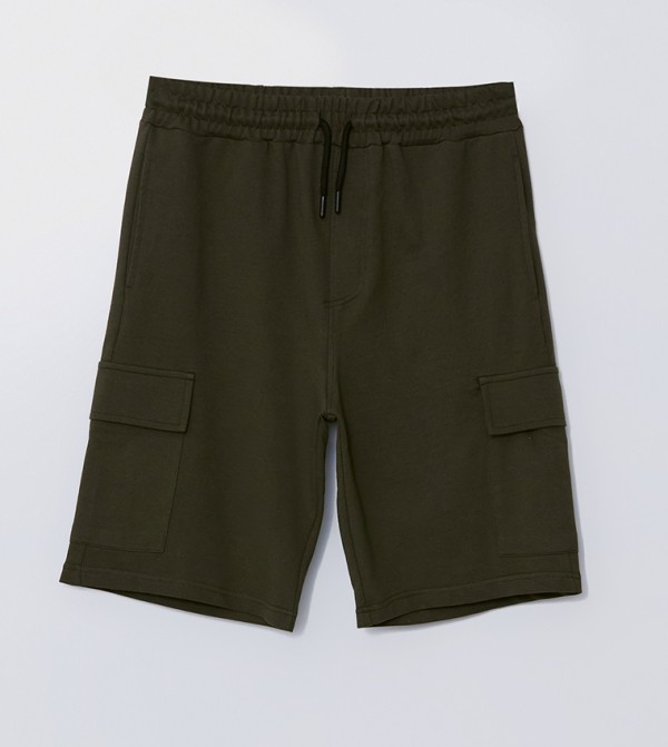 Drawstring Waist Cargo Shorts