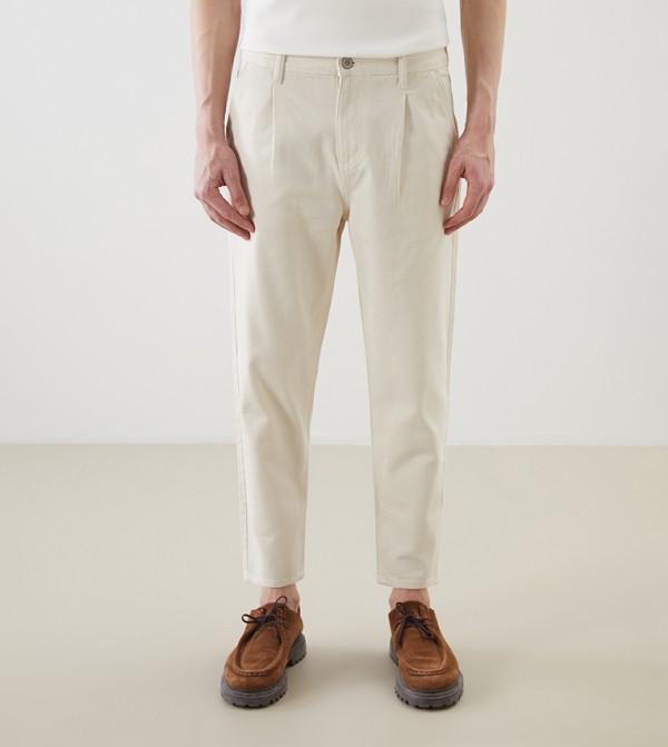 Faded Woven Slim Fit Jeans