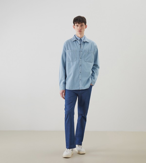 Faded Mid-Rise Regular Fit Jeans