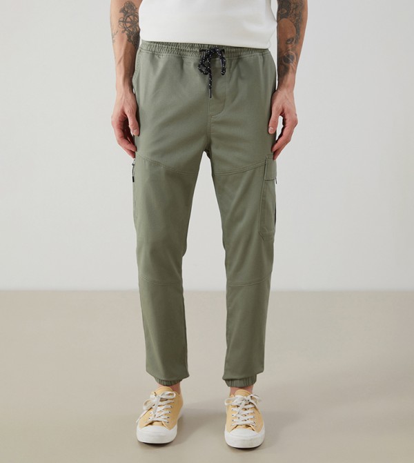 Mid Rise Slim Fit Jogger Trousers