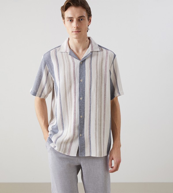 Striped Short Sleeves Shirt