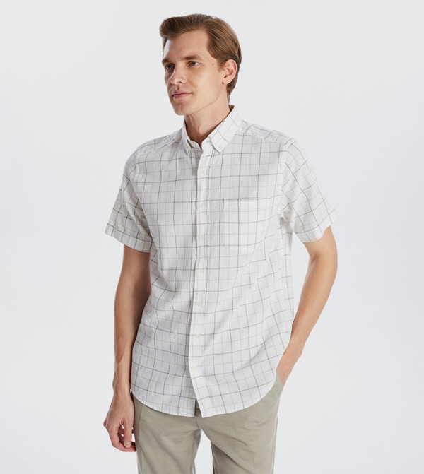 Plaid Short Sleeves Shirt
