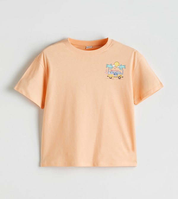 Printed Short Sleeves Casual T-Shirt