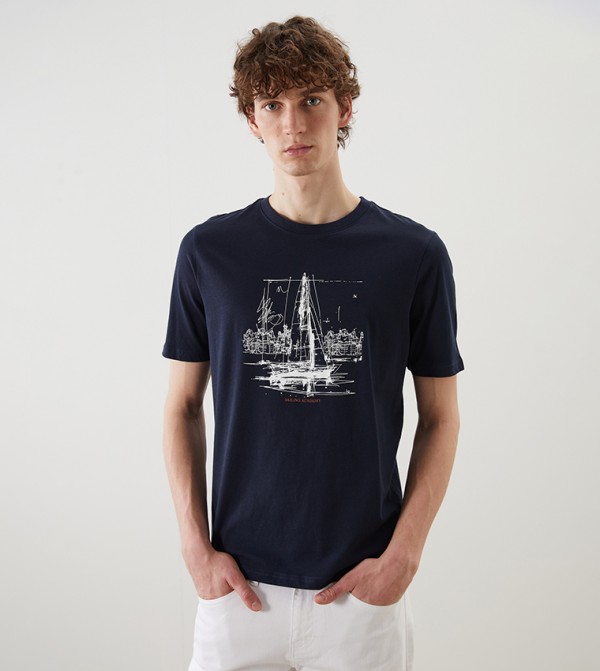Printed Short Sleeves Casual T-Shirt