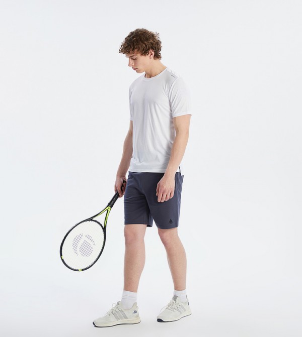 Solid Slim Fit Active Shorts