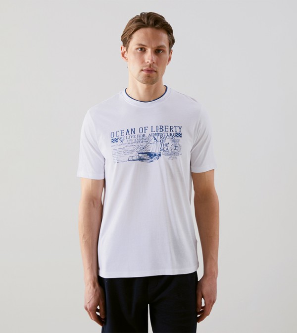 Printed Crew Neck T-Shirt