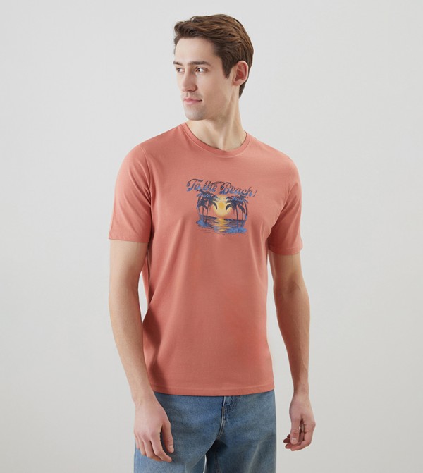 Printed Crew Neck Jersey T-Shirt