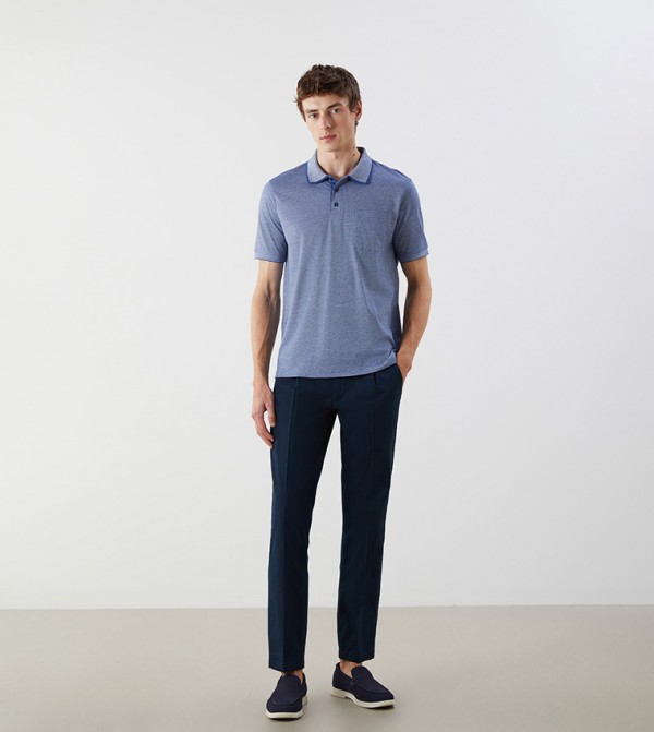 Pleat Detail Standard Fit Chino Trousers