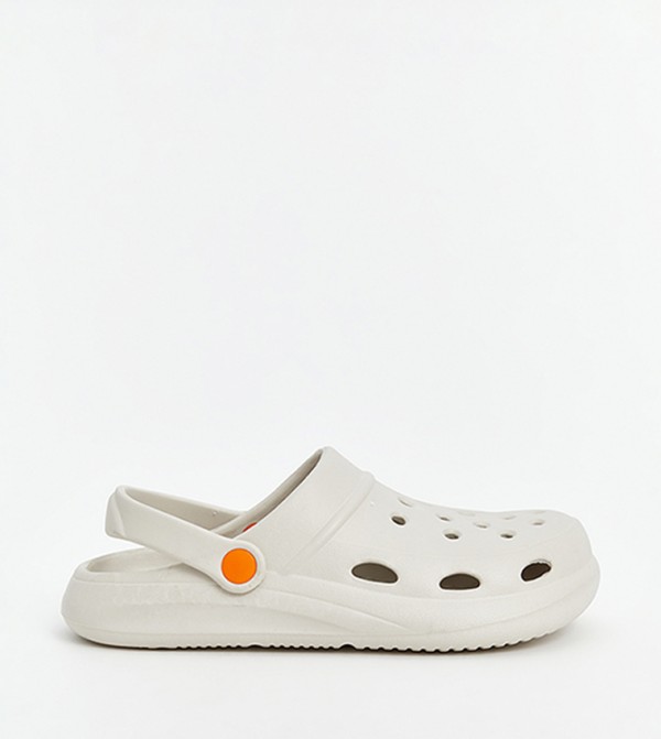 Round Toe Cut-Out Detail Clogs