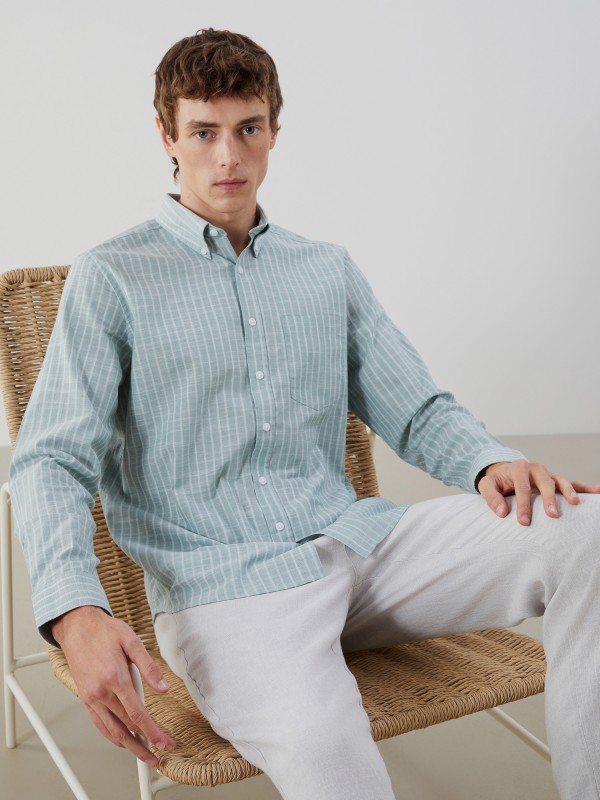 Striped Regular Fit Long Sleeves Shirt