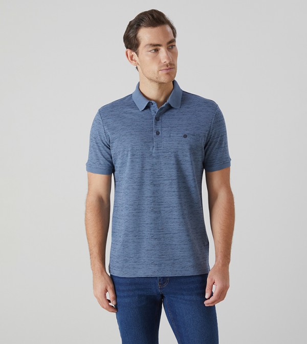Patterned Short Sleeves Polo T-Shirt