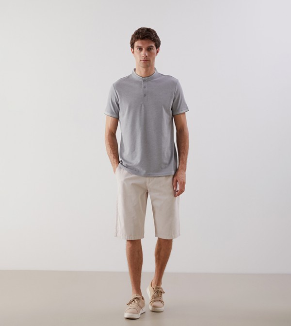 Textured Short Sleeves T-Shirt