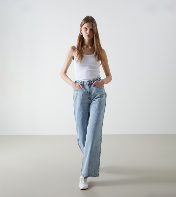 High Waist Wide Leg Jeans