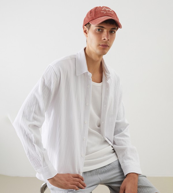 Crinkled Long Sleeves Shirt