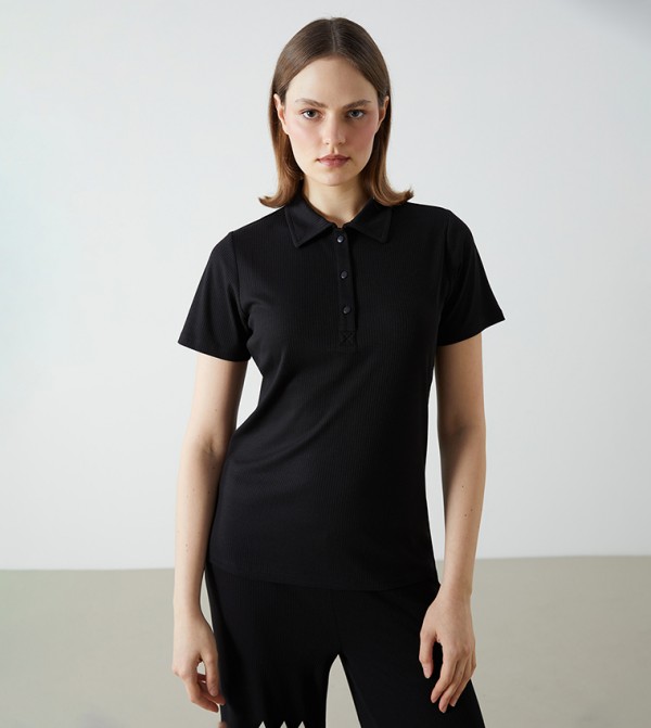 Solid Short Sleeves Polo T-Shirt